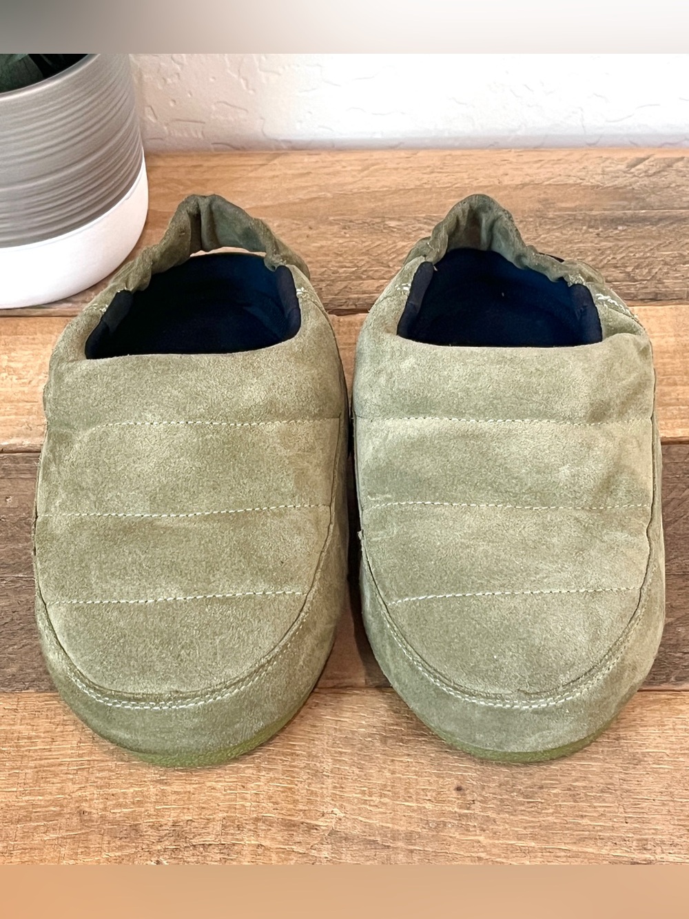 Moon Boot Sandal Band Suede Slipper Mules Green EU 35/36 US 4.5/5.5